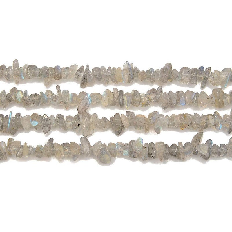 PLTbeads 5-8mm Natral Healing Gemstone Waist Bracelets Necklace Kit Irregular Stone DIY Crafts Design Jewelry Making 1 Strand per Bag Approxi 34 inch (Labradorite Chips) - Image 4
